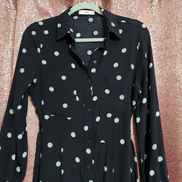 Mango polka-dot long jumpsuit - Picture 8 of 9